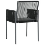 Garden Chairs with Cushions 4 pcs Black 54x60.5x83.5 cm