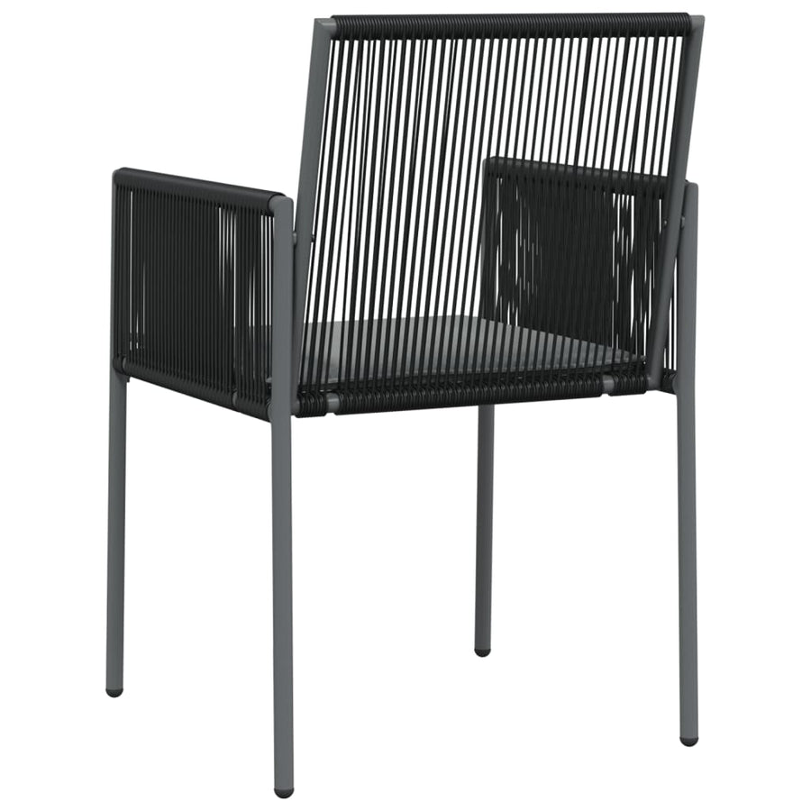 Garden Chairs with Cushions 4 pcs Black 54x60.5x83.5 cm