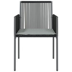 Garden Chairs with Cushions 6 pcs Black 54x60.5x83.5 cm