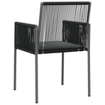 Garden Chairs with Cushions 6 pcs Black 54x60.5x83.5 cm