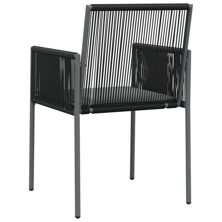 Garden Chairs with Cushions 6 pcs Black 54x60.5x83.5 cm
