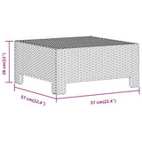 5 Piece Garden Lounge Set with Cushions Grey Poly Rattan - Extra Image