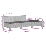 6 Piece Garden Lounge Set with Cushions Grey Poly Rattan - Extra Image