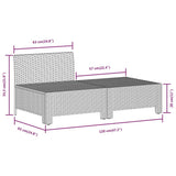 8 Piece Garden Lounge Set with Cushions Grey Poly Rattan