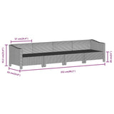 11 Piece Garden Lounge Set with Cushions Grey Poly Rattan - Extra Image