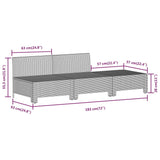 11 Piece Garden Lounge Set with Cushions Grey Poly Rattan - Extra Image