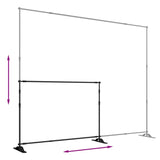 Backdrop Stands 2 pcs Black 305x243 cm Steel - Close-Up Angle