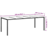 11 Piece Garden Dining Set with Cushions Grey Poly Rattan - Extra Image