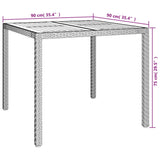 3 Piece Garden Dining Set with Cushions Grey Poly Rattan - Extra Image