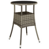 5 Piece Garden Bistro Set with Cushions Black Poly Rattan