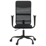 Office Chair Height Adjustable Black Mesh Fabric&Faux Leather