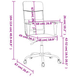 Office Chair Height Adjustable White Mesh Fabric and Faux Leather - Extra Image
