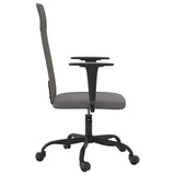 Office Chair Height Adjustable Dark Grey Fabric - Top-Down View