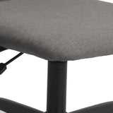 Office Chair Height Adjustable Dark Grey Fabric - Close-Up Angle