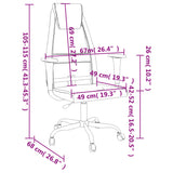 Office Chair Height Adjustable Black Mesh Fabric and Faux Leather - Extra Image