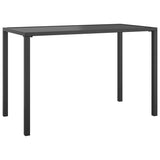 Garden Dining Table Anthracite 110x54x70 cm Steel - Front View