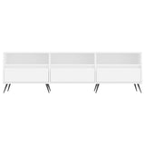 TV Cabinet White 150x30x44.5 cm Engineered Wood - 45-Degree Angle