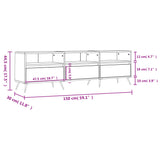 TV Cabinet White 150x30x44.5 cm Engineered Wood - Extra Image