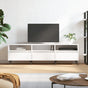 TV Cabinet White 150x30x44.5 cm Engineered Wood