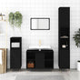 Bathroom Cabinet Black 30x30x100 cm Engineered Wood