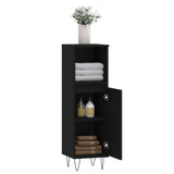 Bathroom Cabinet Black 30x30x100 cm Engineered Wood - Top-Down View