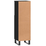 Bathroom Cabinet Black 30x30x100 cm Engineered Wood