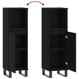 Bathroom Cabinet Black 30x30x100 cm Engineered Wood - Extra Image