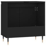 Bathroom Cabinet Black 58x33x60 cm Engineered Wood - Close-Up Angle