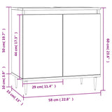 Bathroom Cabinet Black 58x33x60 cm Engineered Wood