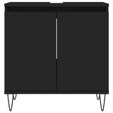 Bathroom Cabinet Black 58x33x60 cm Engineered Wood - Top-Down View