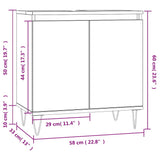 Bathroom Cabinet Black 58x33x60 cm Engineered Wood