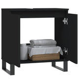 Bathroom Cabinet Black 58x33x60 cm Engineered Wood