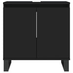 Bathroom Cabinet Black 58x33x60 cm Engineered Wood