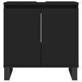 Bathroom Cabinet Black 58x33x60 cm Engineered Wood - Top-Down View