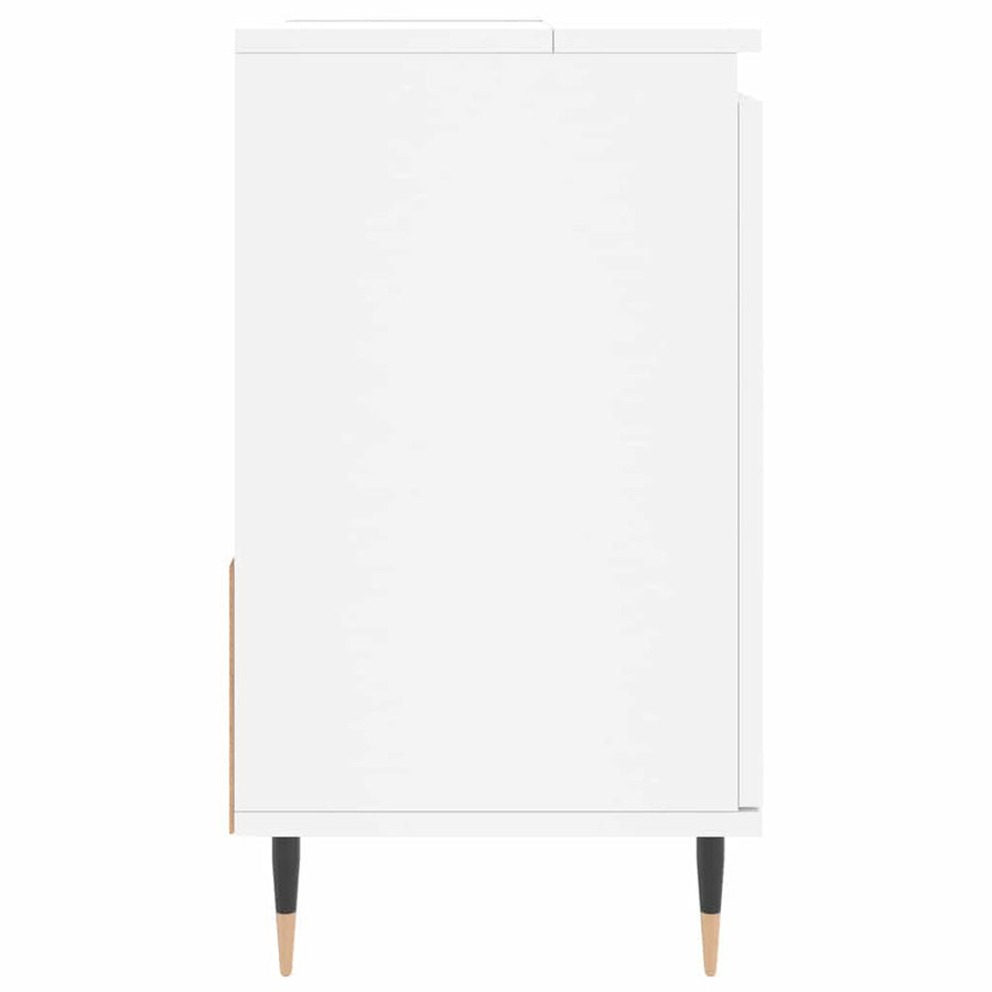 Bathroom Cabinet White 65x33x60 cm Engineered Wood