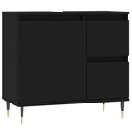 Bathroom Cabinet Black 65x33x60 cm Engineered Wood