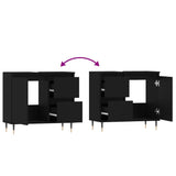 Bathroom Cabinet Black 65x33x60 cm Engineered Wood - Extra Image