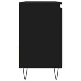 Bathroom Cabinet Black 65x33x60 cm Engineered Wood - Rear View