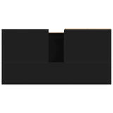 Bathroom Cabinet Black 65x33x60 cm Engineered Wood - Low Angle