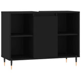 Bathroom Cabinet Black 80x33x60 cm Engineered Wood