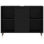 Bathroom Cabinet Black 80x33x60 cm Engineered Wood