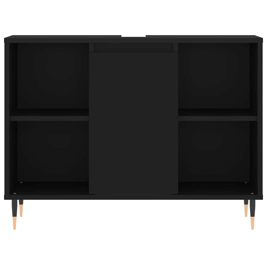 Bathroom Cabinet Black 80x33x60 cm Engineered Wood