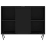 Bathroom Cabinet Black 80x33x60 cm Engineered Wood