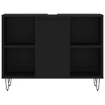 Bathroom Cabinet Black 80x33x60 cm Engineered Wood