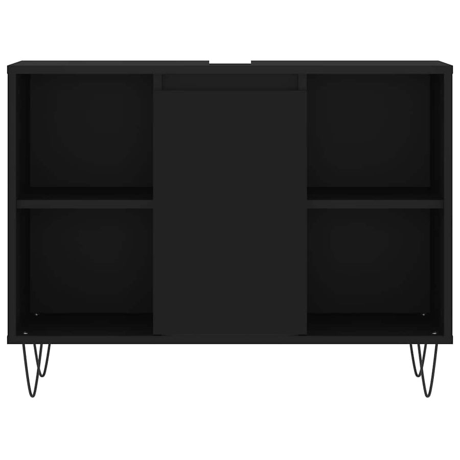 Bathroom Cabinet Black 80x33x60 cm Engineered Wood