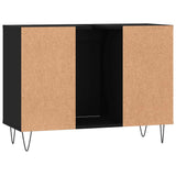 Bathroom Cabinet Black 80x33x60 cm Engineered Wood - Low Angle