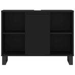 Bathroom Cabinet Black 80x33x60 cm Engineered Wood