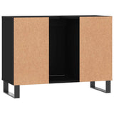 Bathroom Cabinet Black 80x33x60 cm Engineered Wood - Low Angle