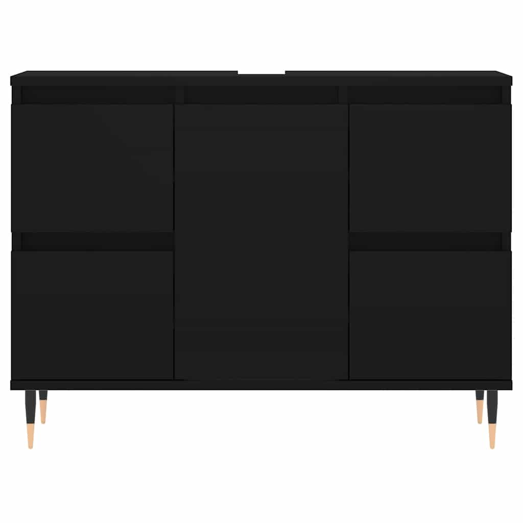 Bathroom Cabinet Black 80x33x60 cm Engineered Wood