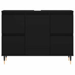 Bathroom Cabinet Black 80x33x60 cm Engineered Wood
